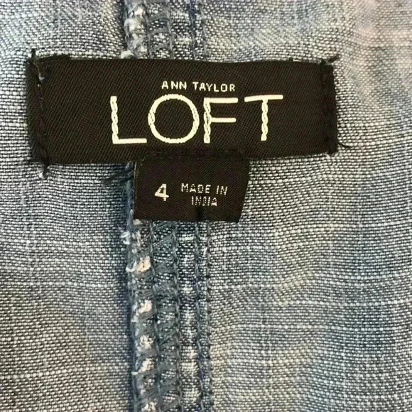 Ann Taylor Loft Chambray Romper Size 4 - Picture 6 of 6
